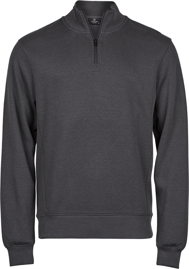 Tee Jays | Ribbed Interlock Half Zip | Logo Free Clothing