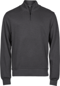 Tee Jays Mens Interlock Half Zip Sweatshirt | Heavyweight Cotton Blend | 3 Colours | S-3XL - Sweatshirt - Logo Free Clothing