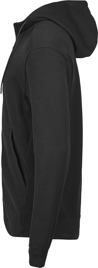Tee Jays Mens Interlock Hood Full Zip Hoodie | Heavyweight Zip-Up Hooded Top | Black | S-3XL - Hoodie - Logo Free Clothing