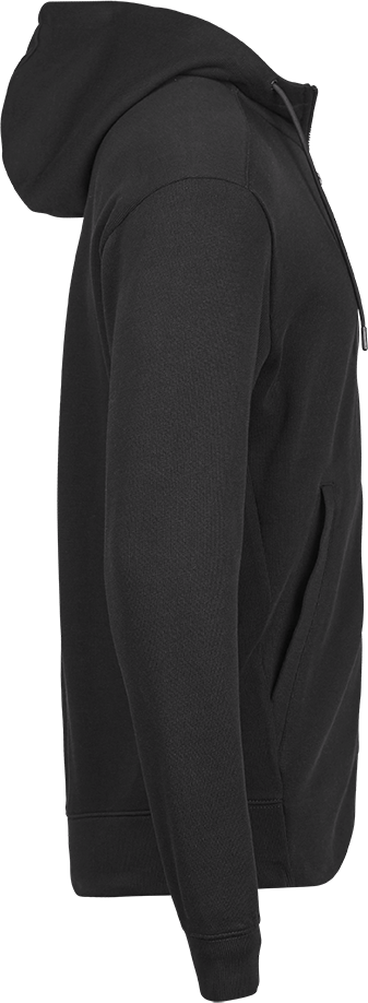 Tee Jays Mens Interlock Hood Full Zip Hoodie | Heavyweight Zip-Up Hooded Top | Black | S-3XL - Hoodie - Logo Free Clothing