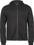 Tee Jays Mens Athletic Full Zip Sweatshirt Hoodie | Hooded Top | Black or Grey | XS-3XL - Hoodie - Logo Free Clothing