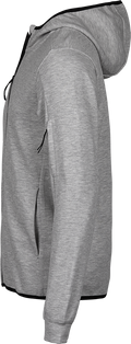 Tee Jays Mens Athletic Full Zip Sweatshirt Hoodie | Hooded Top | Black or Grey | XS-3XL - Hoodie - Logo Free Clothing