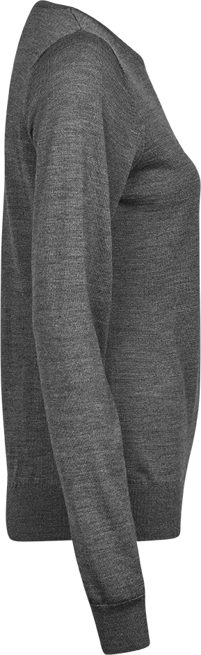 Tee Jays Ladies Crew Neck Knitted Sweater | Merino Blend | Pullover | 3 Colours | S-2XL - Knitwear - Logo Free Clothing