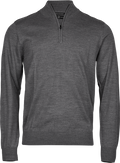 Tee Jays Mens Half Zip Jumper | Merino Blend | Pullover | 3 Colours | S-3XL - Knitwear - Logo Free Clothing