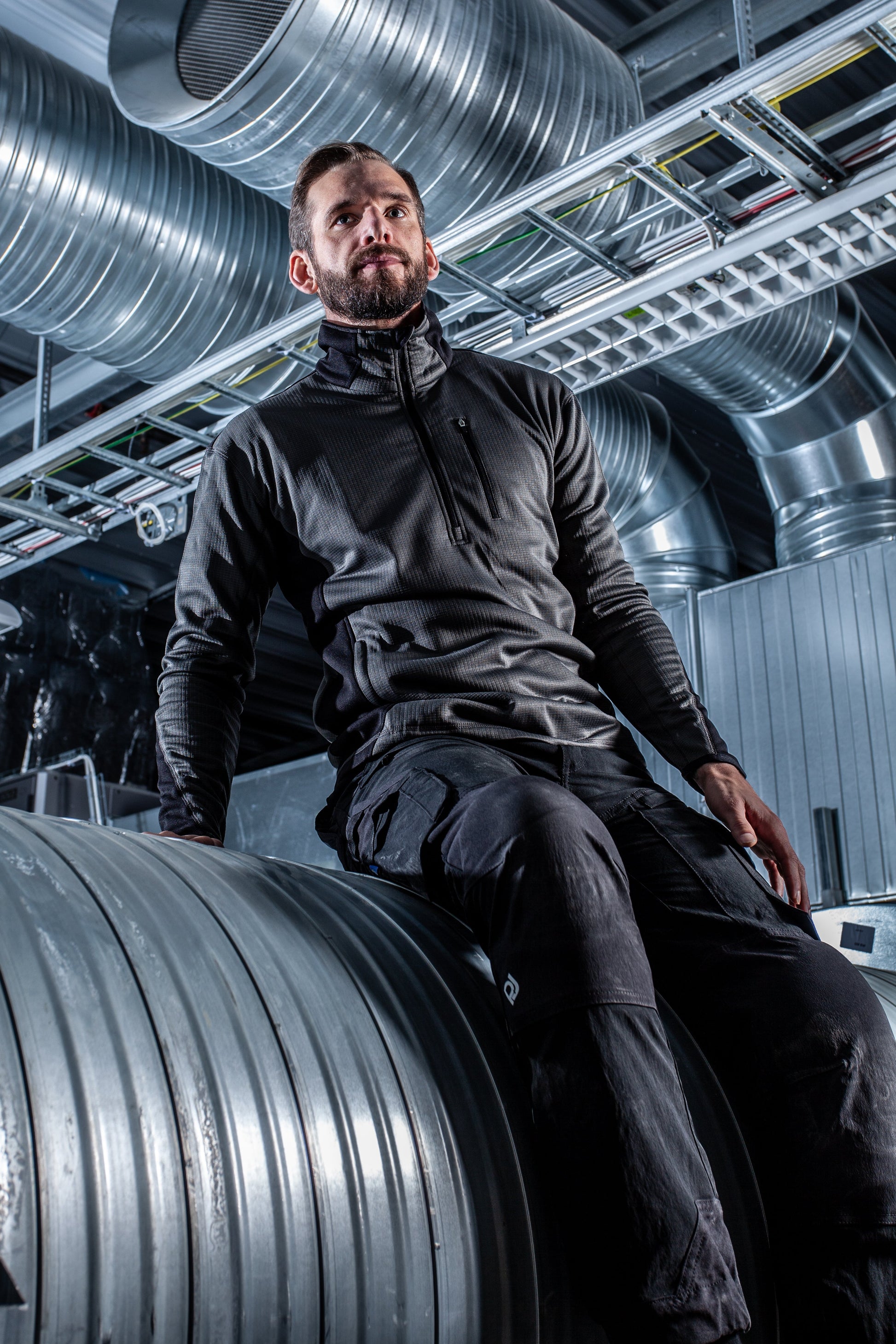 ProJob Microfleece Sweater | Fleece Lined Half-Zip Sweatshirt | Mens Workwear | 3 Colours | XS-4XL - Sweatshirt - Logo Free Clothing
