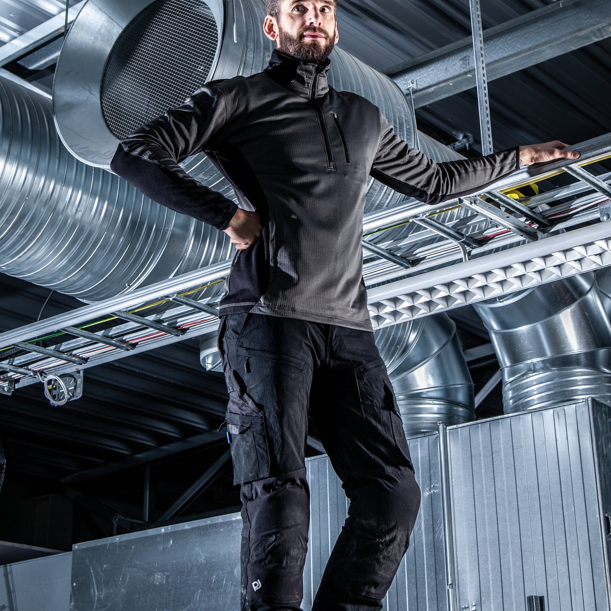 ProJob Microfleece Sweater | Fleece Lined Half-Zip Sweatshirt | Mens Workwear | 3 Colours | XS-4XL - Sweatshirt - Logo Free Clothing