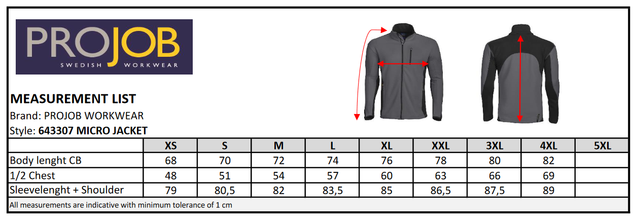 ProJob Microfleece Jacket | Fleece Lined Zip-Up Top | Mens Workwear | 3 Colours | XS-4XL - Summer Jacket - Logo Free Clothing