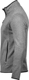 Tee Jays Mens Outdoor Fleece | Melange Fabric | Stylish Details | Black or Grey | S-3XL - Fleece - Logo Free Clothing
