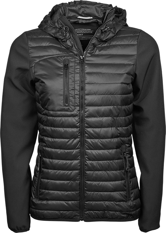 Tee Jays | Ladies Hooded Crossover Jacket | Logo Free Clothing