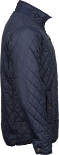 Tee Jays Richmond Mens Quilted Jacket | Showerproof | Tailored Fit | Navy | S-4XL - Summer Jacket - Logo Free Clothing