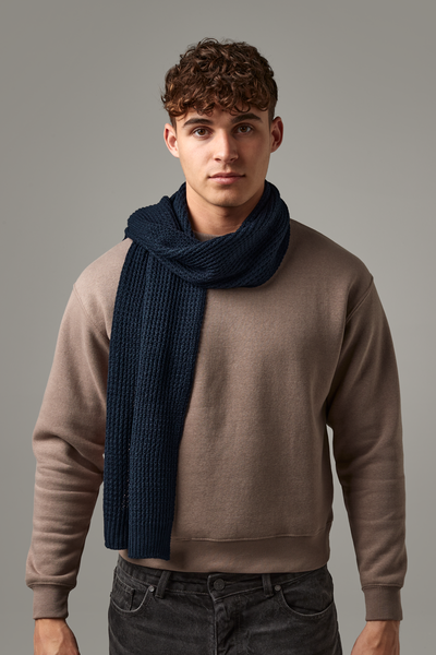 Beechfield | Classic Waffle Knit Scarf | Logo Free Clothing