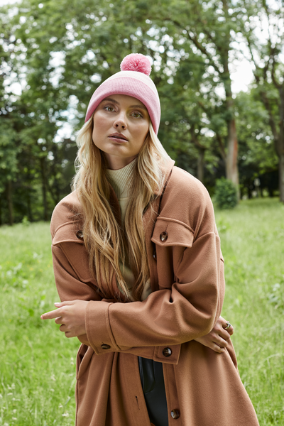 Beechfield Original Pom Pom Beanie | Unisex | Soft Touch | Cuffed | 12 Colours | One Size - Hat - Logo Free Clothing
