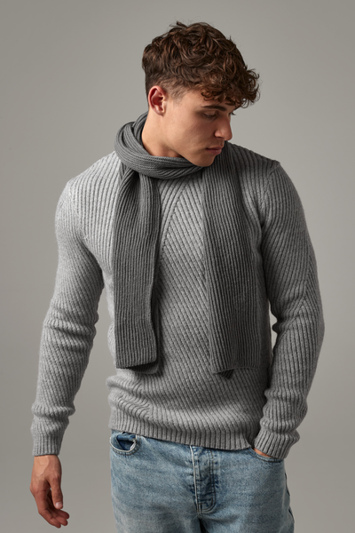 Beechfield | Metro Knitted Scarf | Logo Free Clothing