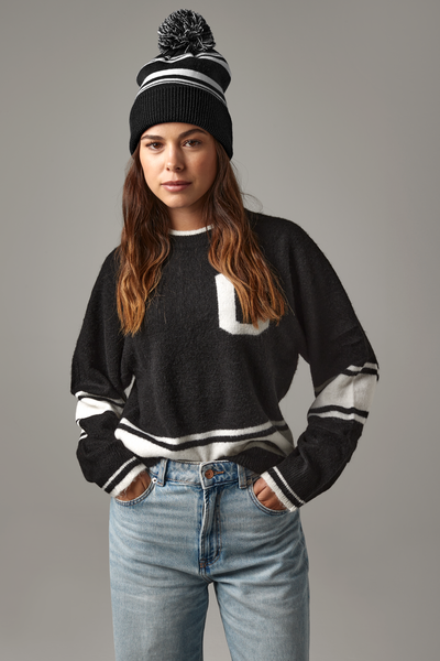 Beechfield | Striped Fan Beanie | Logo Free Clothing