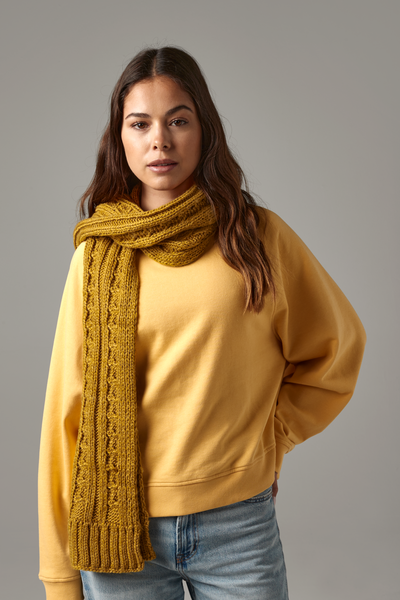 Beechfield | Cable Knit Melange Scarf | Logo Free Clothing