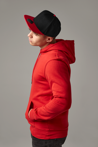 Beechfield | Original Flat Peak 6 Panel Snapback | Logo Free Clothing