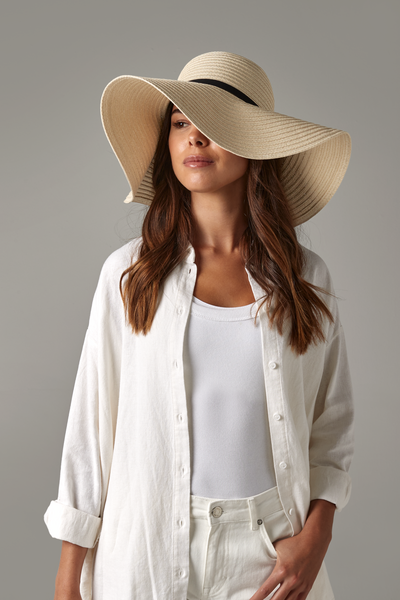 Beechfield | Marbella Wide-Brimmed Sun Hat | Logo Free Clothing