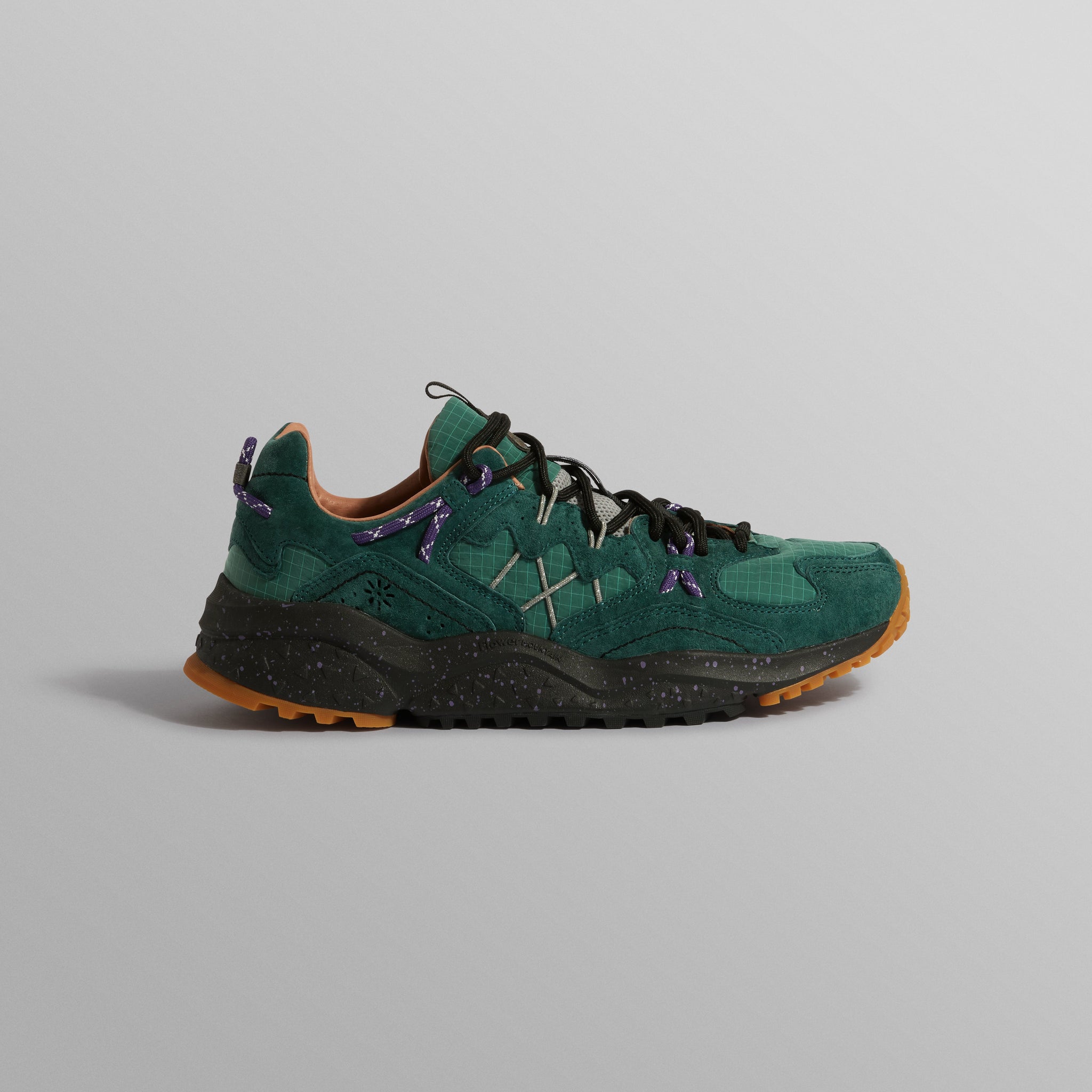 Flower Mountain YAMABUSHI - Green Bottle Suede And Nylon Trainers