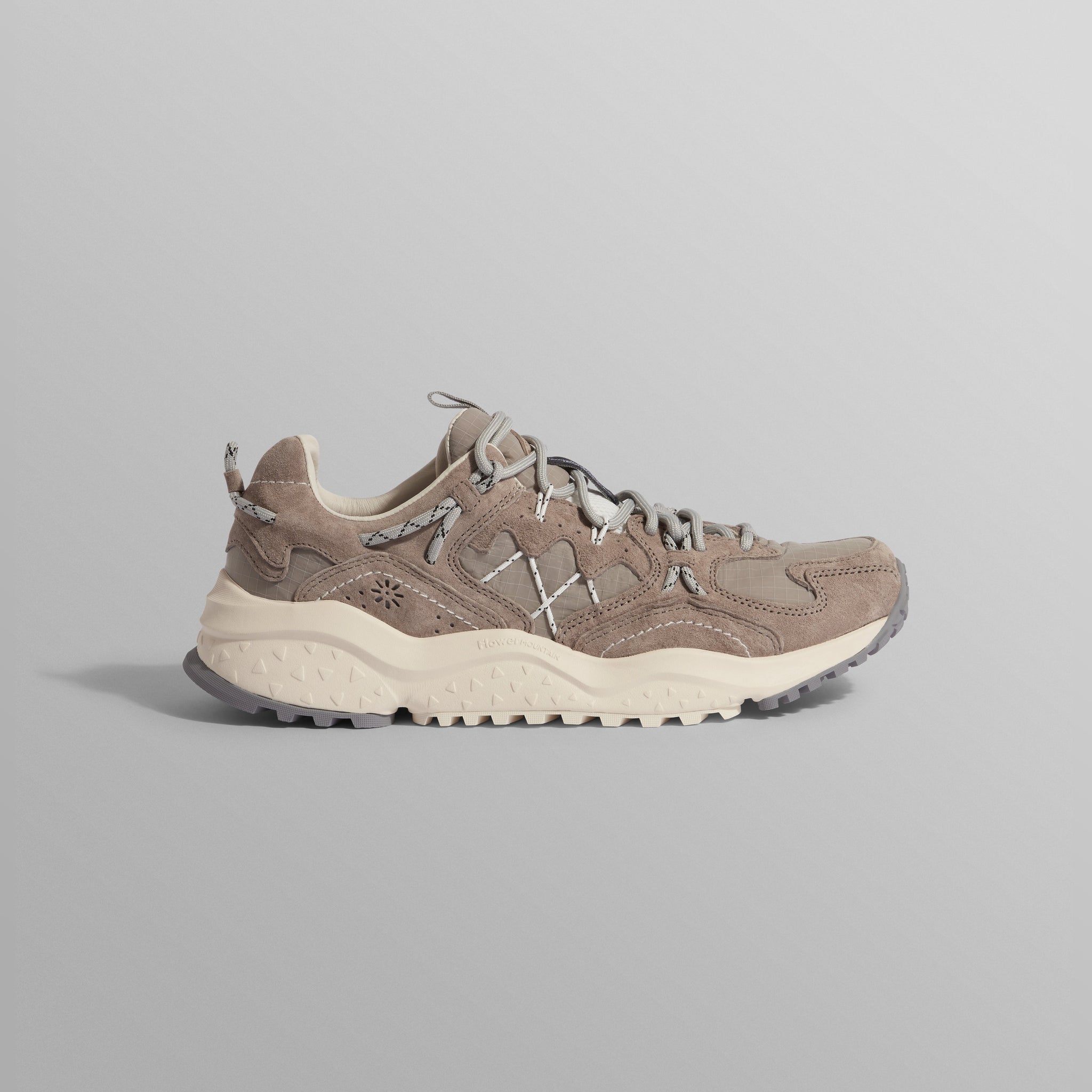 Flower Mountain YAMABUSHI - Light Grey Suede And Nylon Trainers