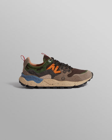 Flower Mountain YAMANO 3 - Dark Grey And Anthracite Suede And Nylon Trainers