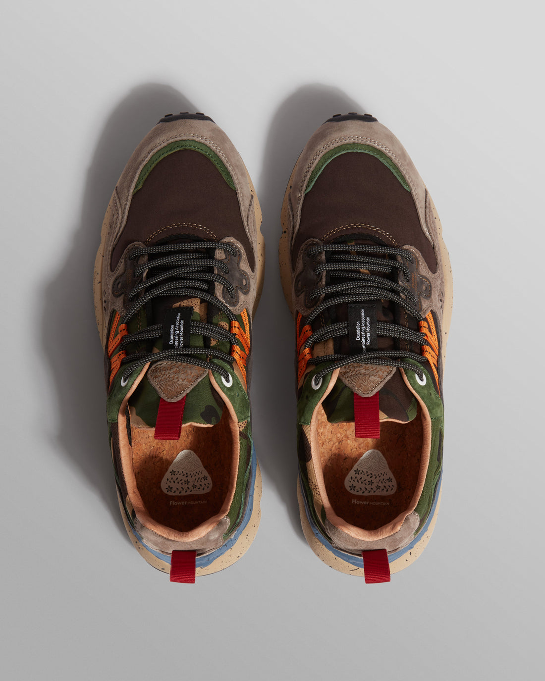 Flower Mountain YAMANO 3 - Dark Grey And Anthracite Suede And Nylon Trainers