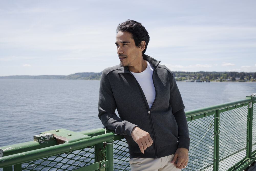 Cutter & Buck | Pemberton Cardigan Full Zip Men | Logo Free Clothing