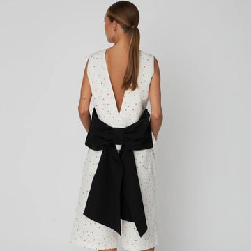 Heart Print Bow Top