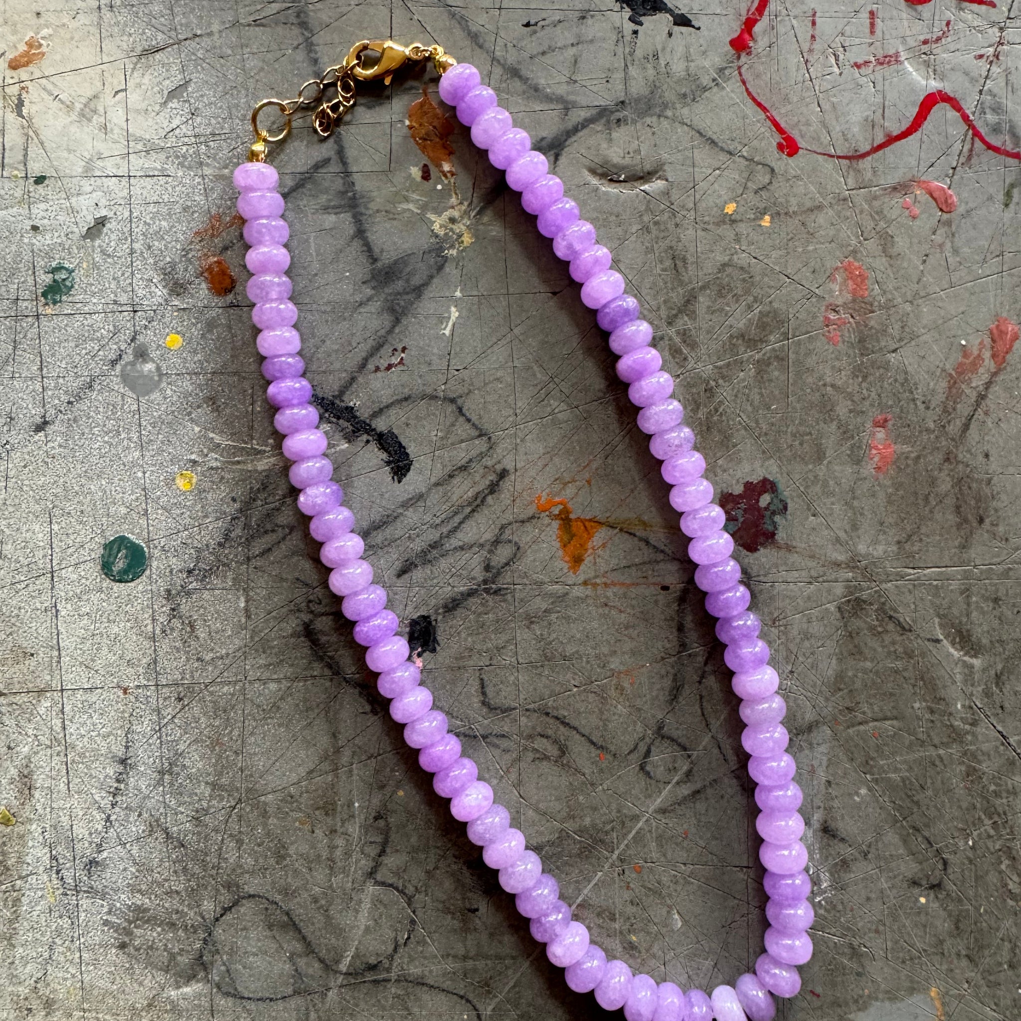 Purple Beaded Necklace