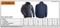 Jobman Mens Fleece Jacket | Full Zip | Warm | Soft | Durable | Black or Navy | S-2XL - Fleece - Logo Free Clothing