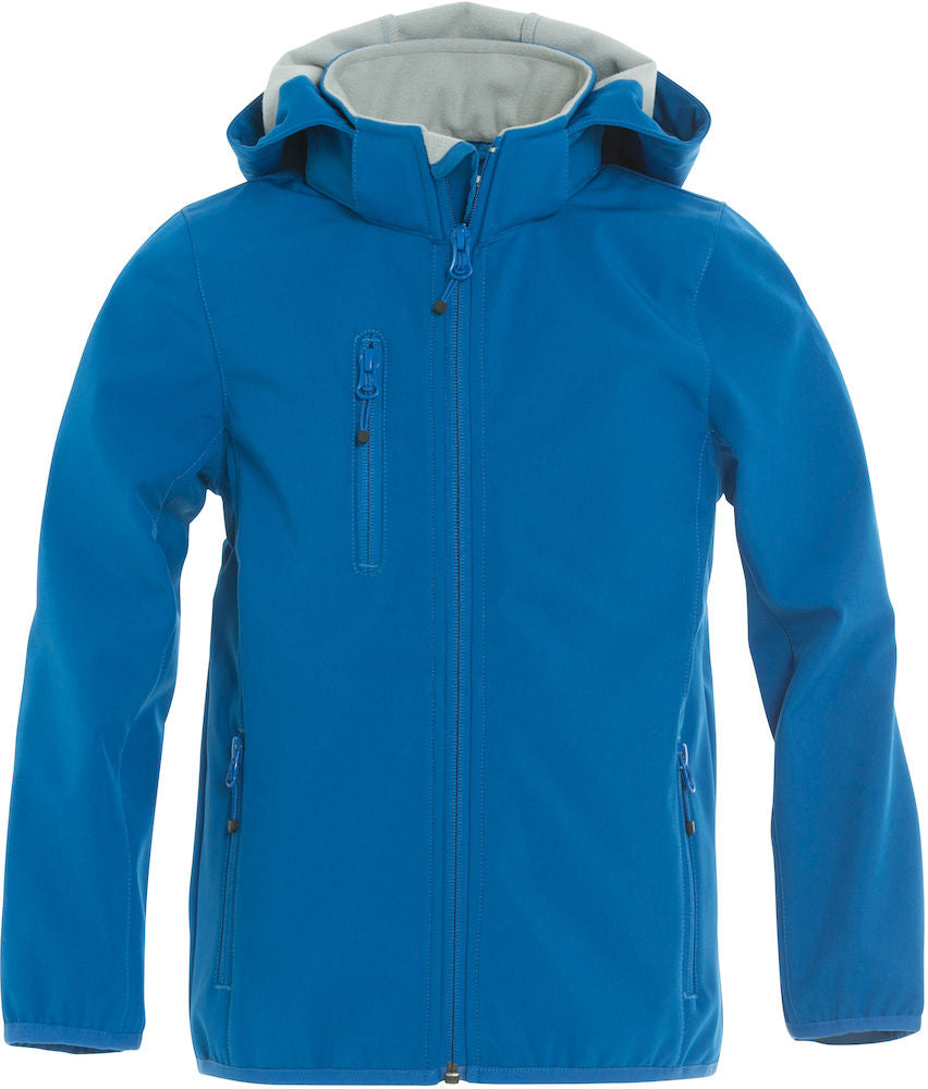 Clique Junior Softshell Jacket. Detachable Hood, Waterproof 3000mm. 4 Colours, ages 3-14 - Summer Jacket - Logo Free Clothing