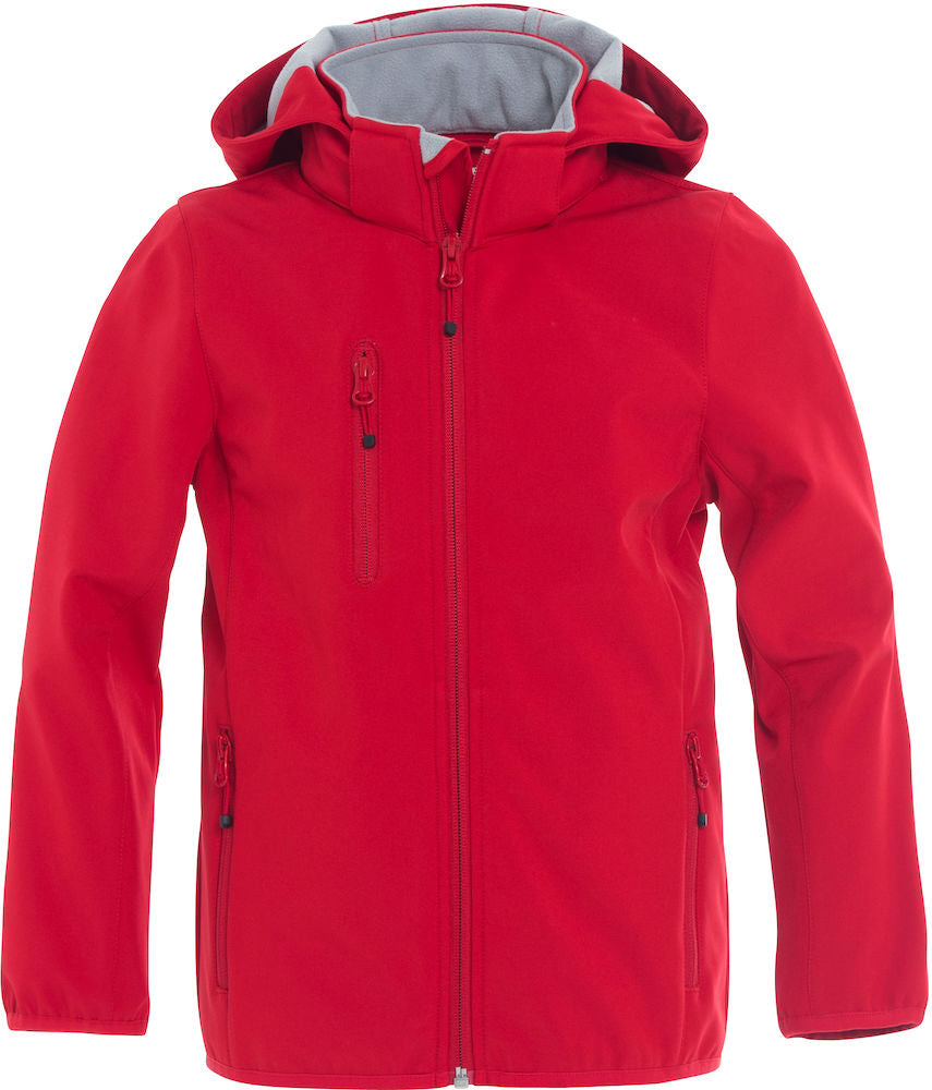 Clique Junior Softshell Jacket. Detachable Hood, Waterproof 3000mm. 4 Colours, ages 3-14 - Summer Jacket - Logo Free Clothing