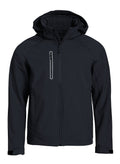 Clique Milford Mens Softshell Jacket. Detachable Hood 5 Colours. XS-4XL - Summer Jacket - Logo Free Clothing