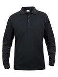 Clique Lincoln Junior Long Sleeve Polo Shirt. 100% Cotton Kids Polo, 5 colours, Ages 3-14 - Polo Shirt - Logo Free Clothing