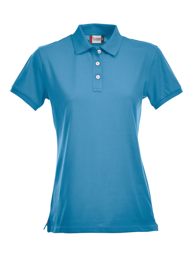 Clique Premium Stretch Ladies Polo Shirt. 12 Colours- XS-2XL - Polo Shirt - Logo Free Clothing