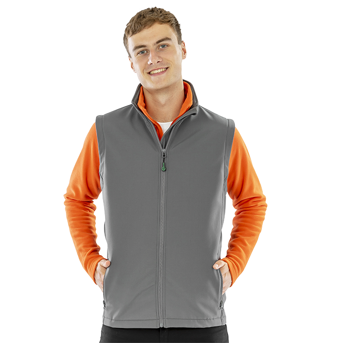 Result Genuine Recycled | Mens Recycled 2-Layer Print Bodywarmer | Logo Free Clothing