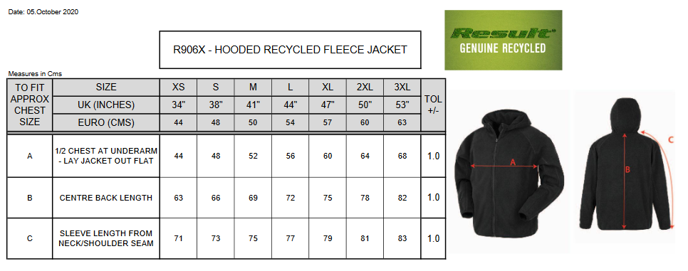 Result Recycled Unisex Microfleece Jacket | Lightweight Hooded Zip-Up Fleece | Black | XS-3XL - Fleece - Logo Free Clothing