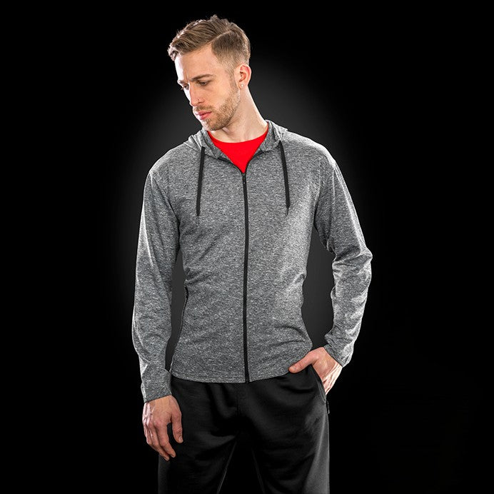 Spiro Fitness | Mens Hooded Tee-Jacket | Logo Free Clothing