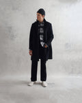 wax london men's Sasso Coat Black Wool
