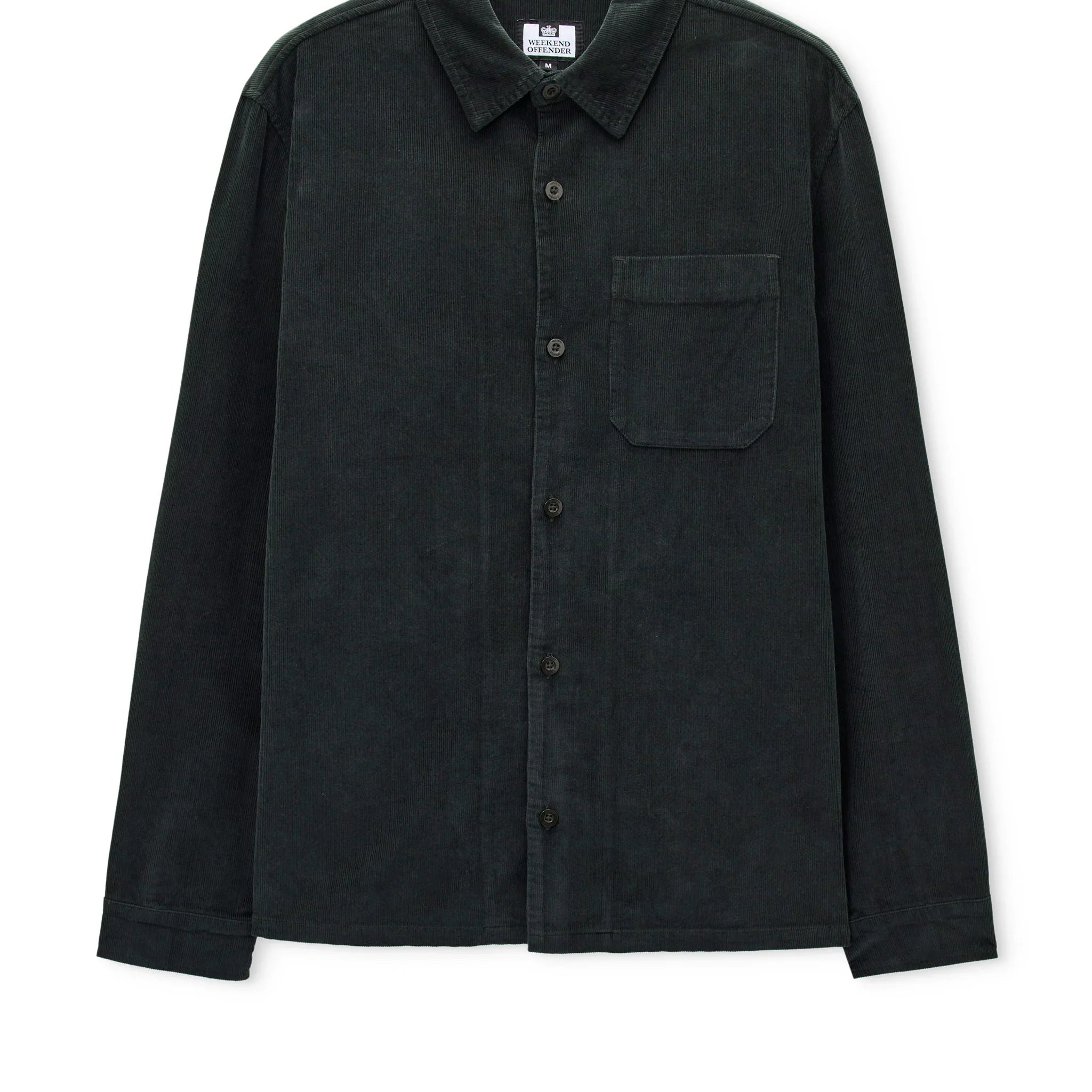Weekend Offender Welch Cord Shirt (Black Forest Green)