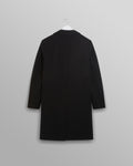 wax london men's Sasso Coat Black Wool