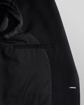 wax london men's Sasso Coat Black Wool