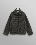 wax london men's Tate - Charcoal Ornate Jacquard Fleece Jacket