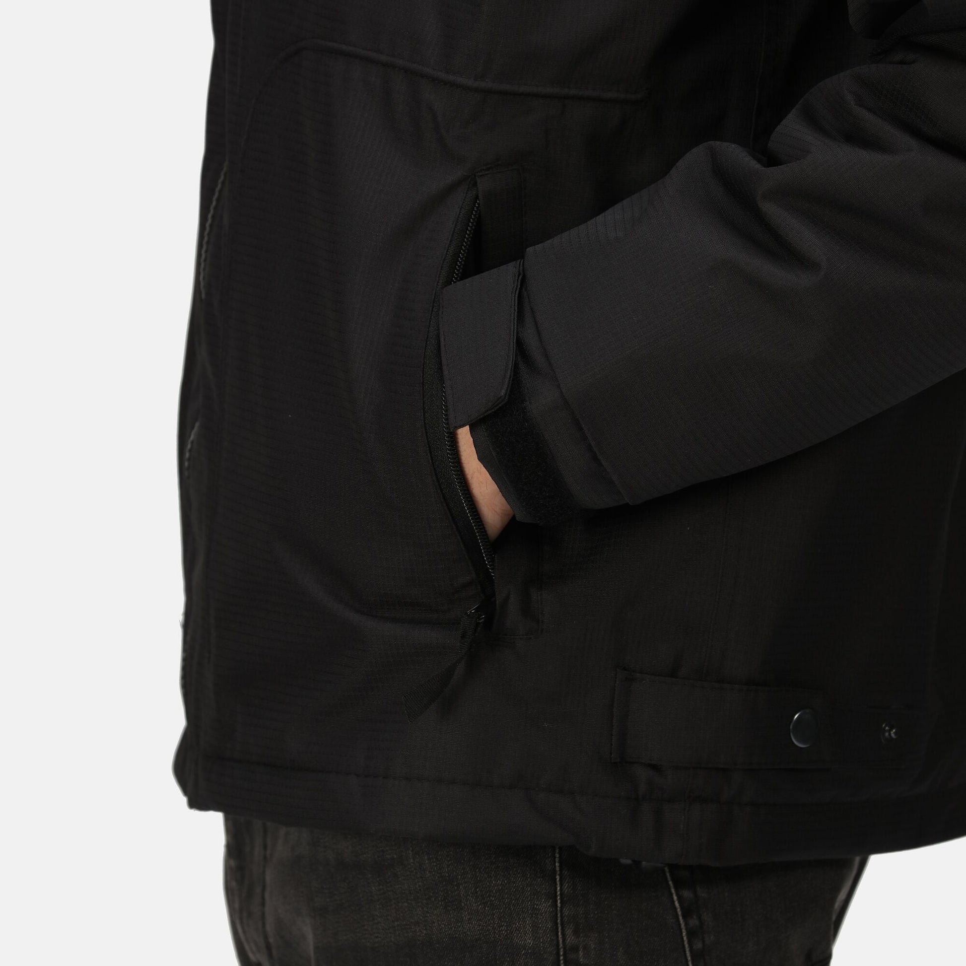 Regatta Hudson Mens Fleece Lined Jacket | Waterproof | Hooded | Black or Navy | S-3XL - Winter Jacket - Logo Free Clothing