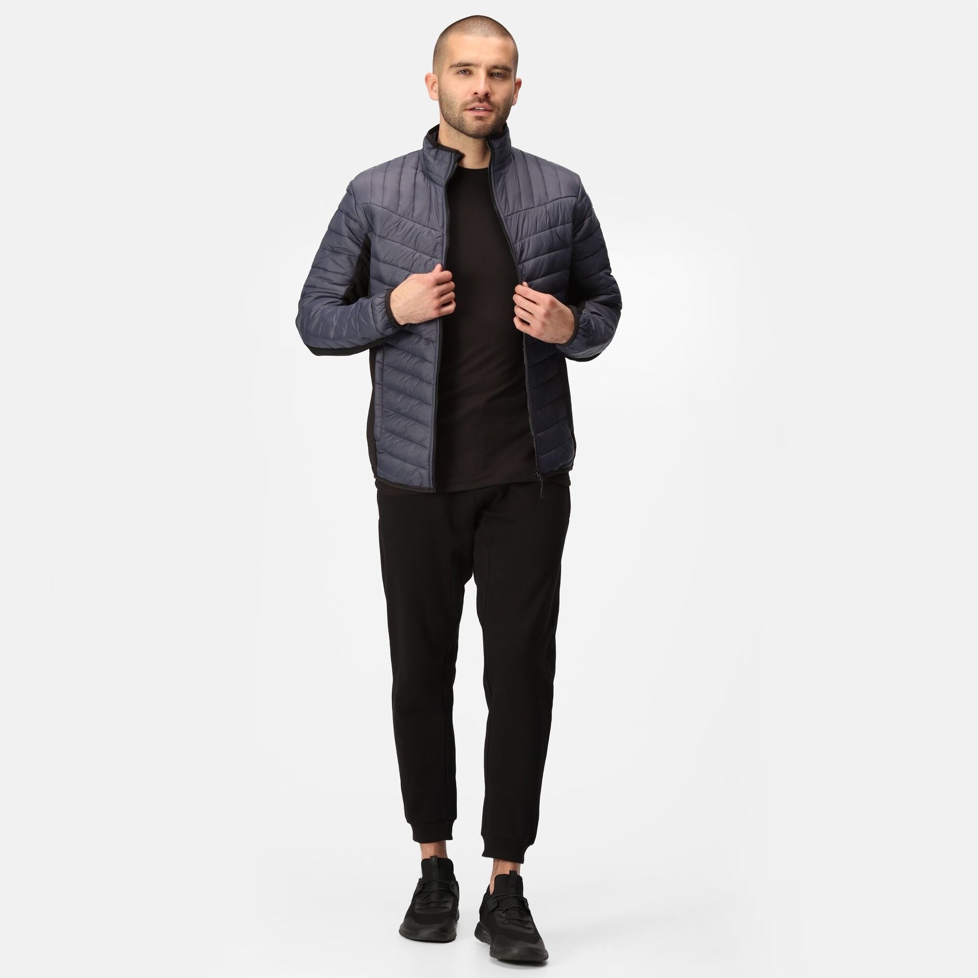 Regatta Tourer Mens Hybrid Jacket | Lightweight | Showerproof | Navy or Black | S-3XL - Summer Jacket - Logo Free Clothing