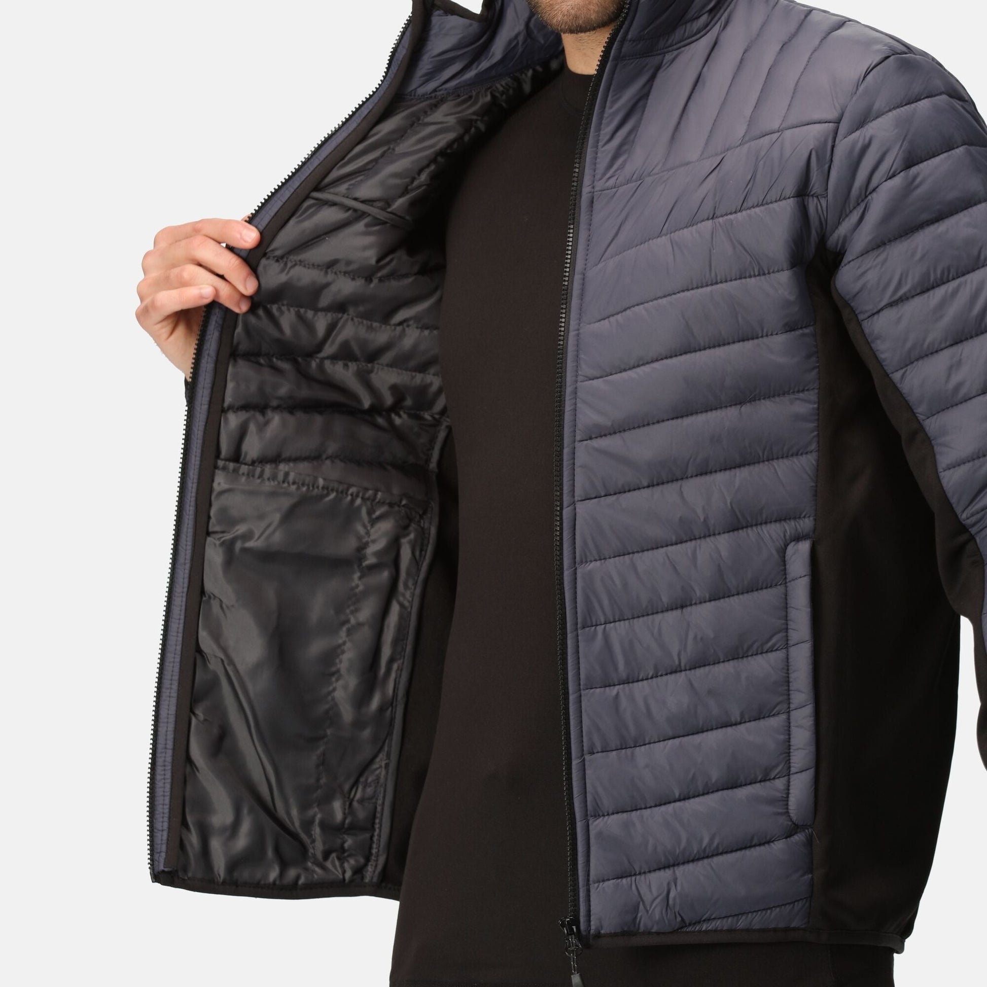 Regatta Tourer Mens Hybrid Jacket | Lightweight | Showerproof | Navy or Black | S-3XL - Summer Jacket - Logo Free Clothing
