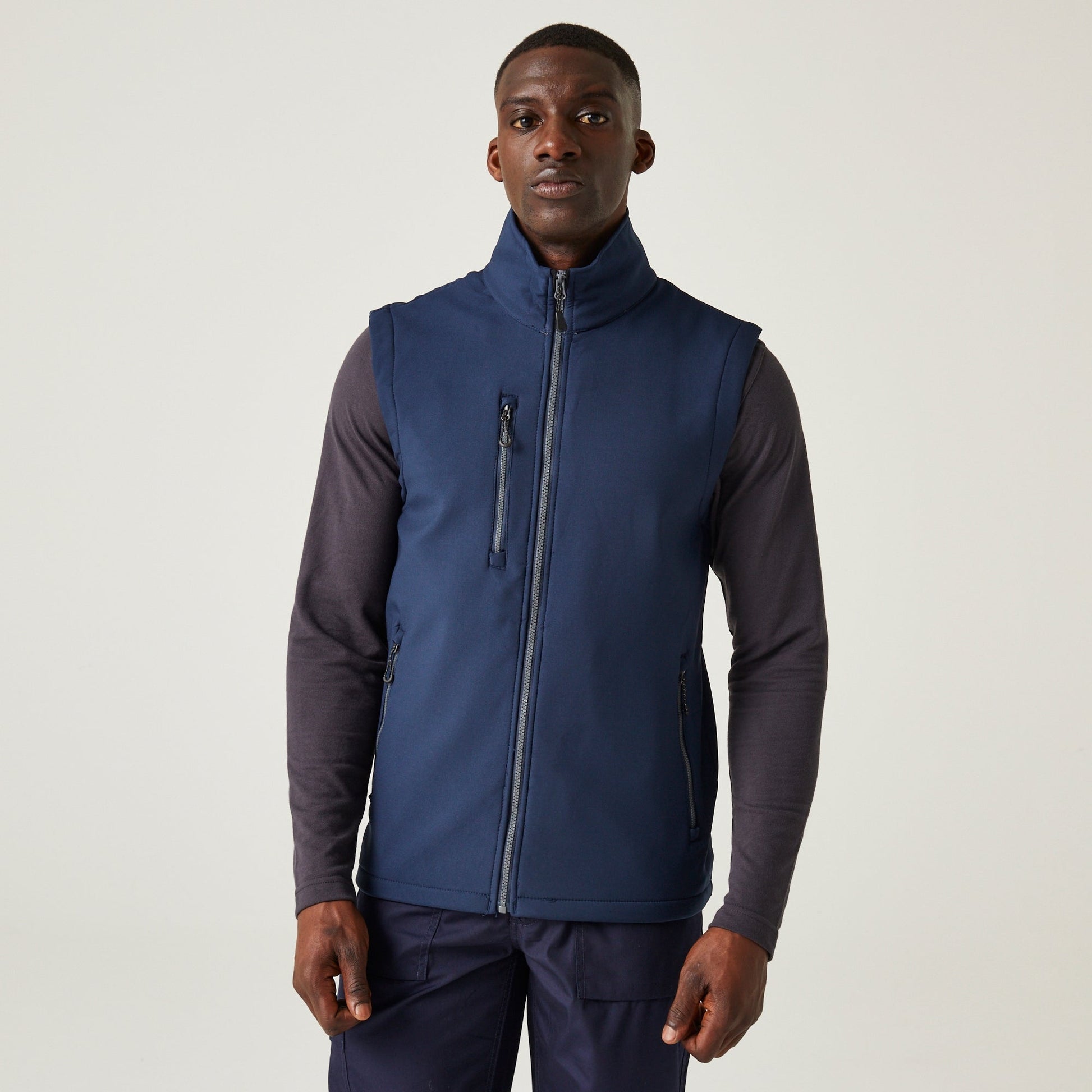 Regatta Navigate Mens Softshell Gilet | Fleece Lined Stretch Body Warmer | 7 Colours | S-3XL - Gilet - Logo Free Clothing