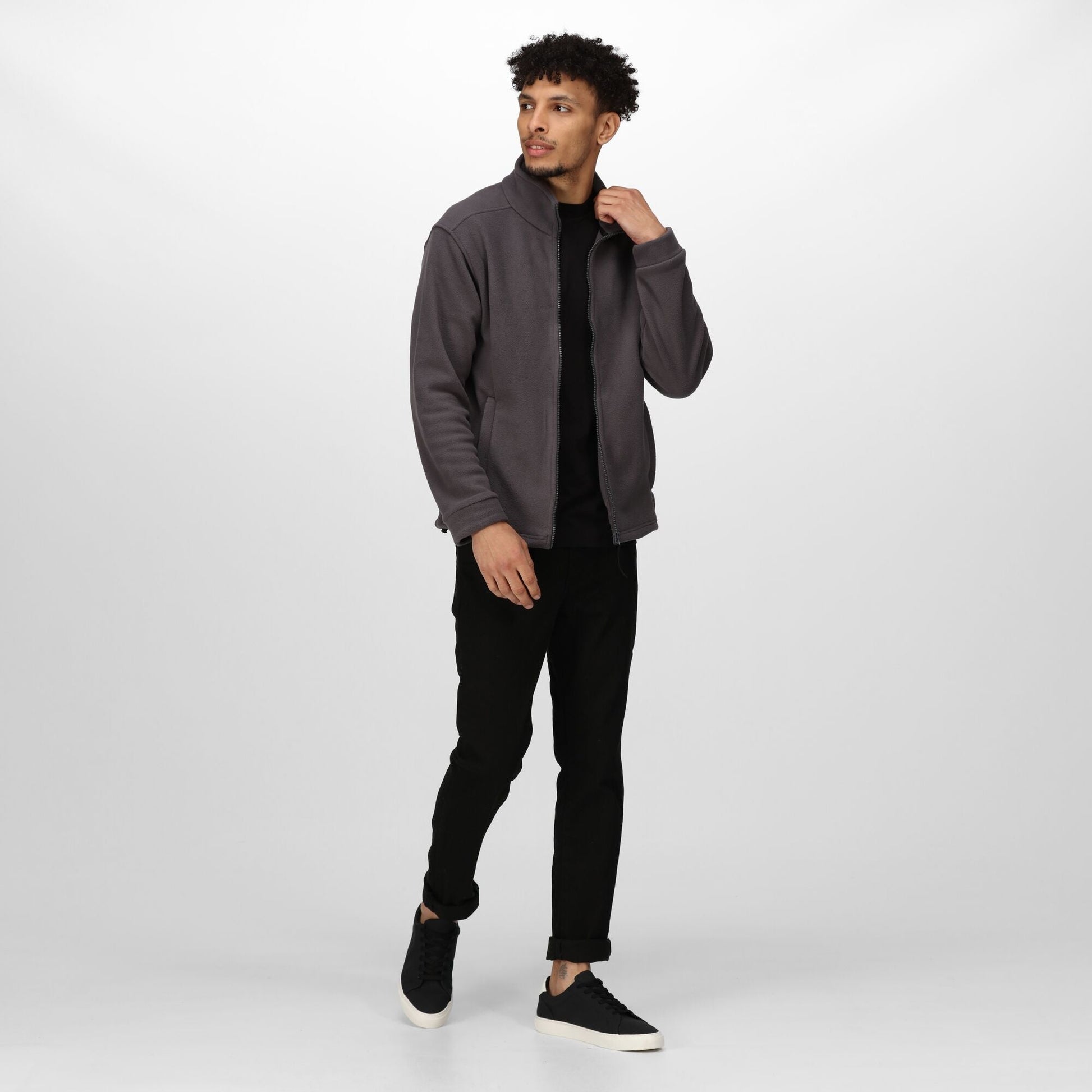 Regatta Thor 350 Mens Full Zip Fleece | Heavyweight | Super Soft | Black or Navy | S-4XL - Fleece - Logo Free Clothing