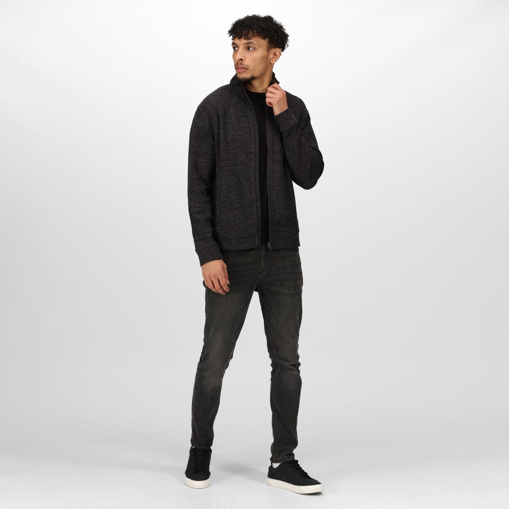 Regatta Thornly Mens Marl Fleece | Full Zip | Super Soft | Zip Pockets | Grey Marl | S-3XL - Fleece - Logo Free Clothing