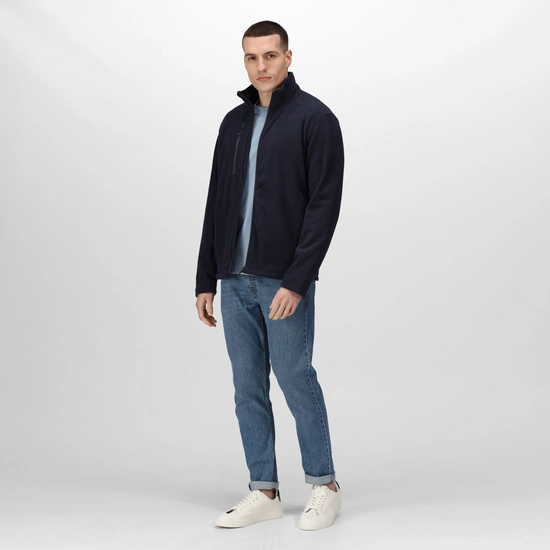 Regatta Honestly Made Mens Recycled Fleece Jacket | Lightweight | Black or Navy | S-3XL - Fleece - Logo Free Clothing