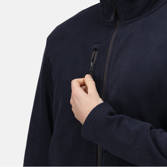 Regatta Honestly Made Mens Recycled Fleece Jacket | Lightweight | Black or Navy | S-3XL - Fleece - Logo Free Clothing